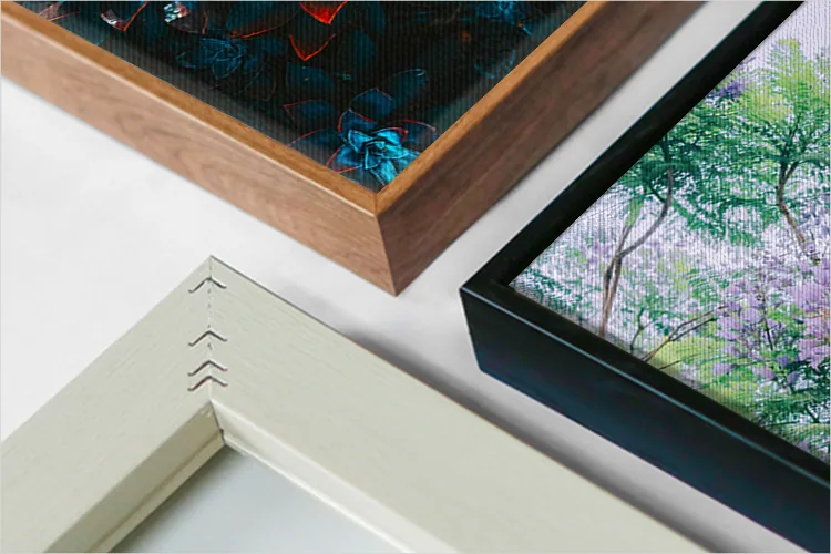 Multi-piece diptych and triptych canvas set for hotel guestroom